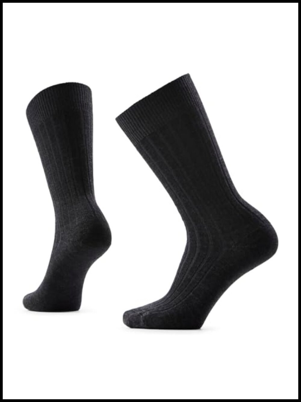 Merino Wool Slouchy Rib Tall Crew Socks Zero Cushion Hiking